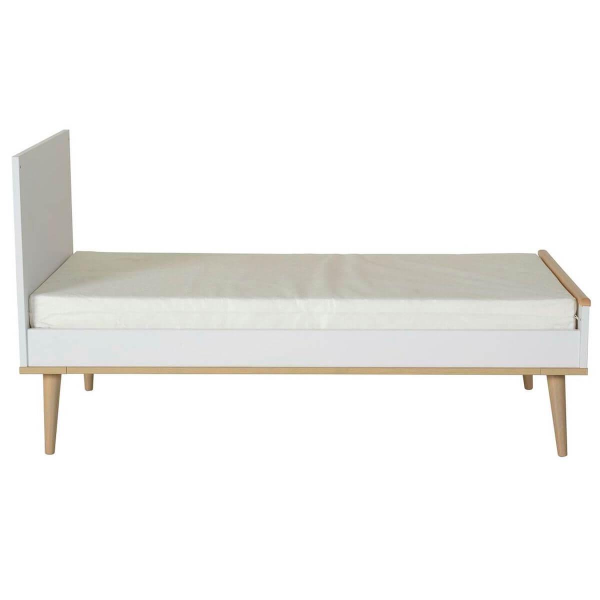 Lit 70x140cm FLOW Quax Chêne naturel-blanc