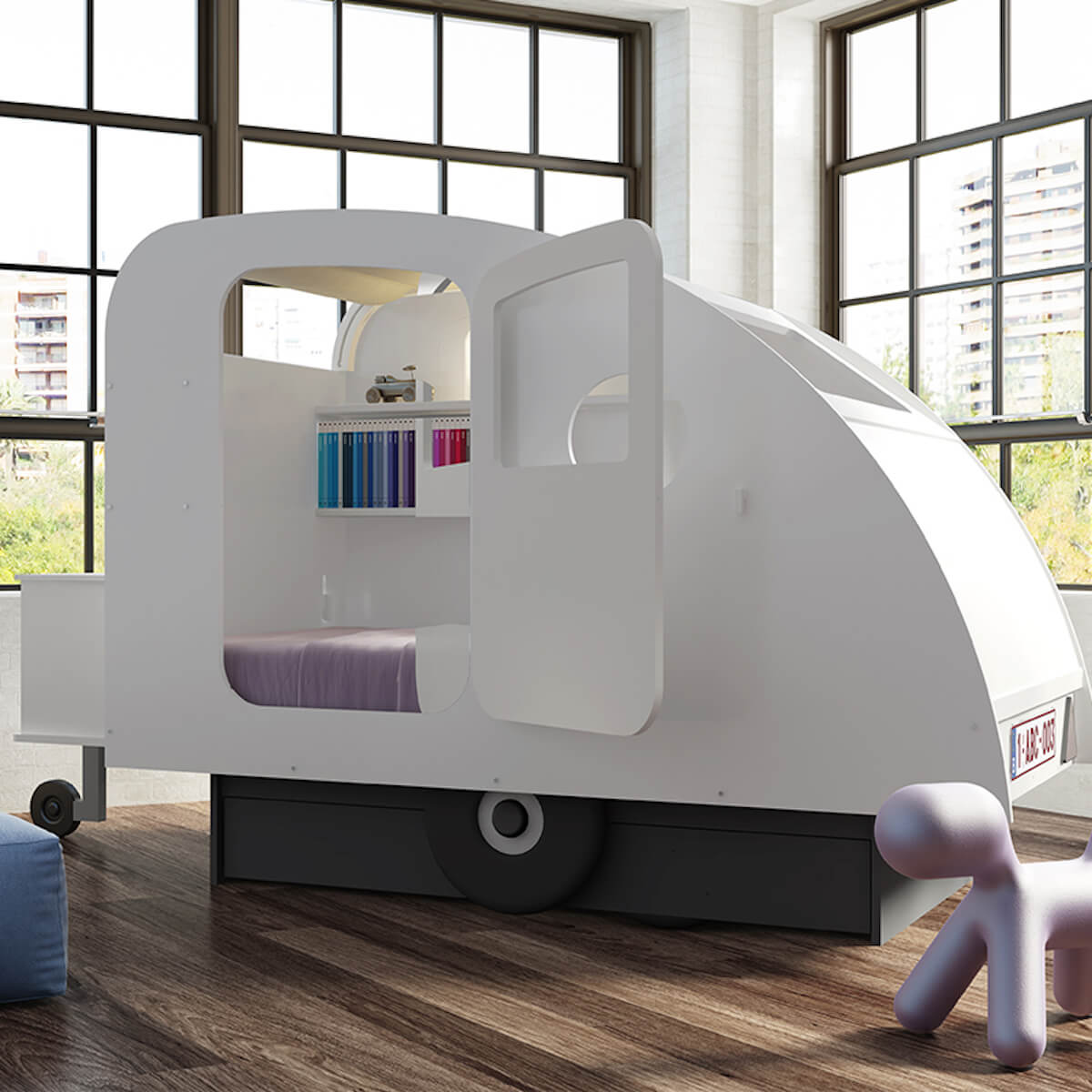 Lit 90x190cm CARAVANE Mathy by Bols blanc