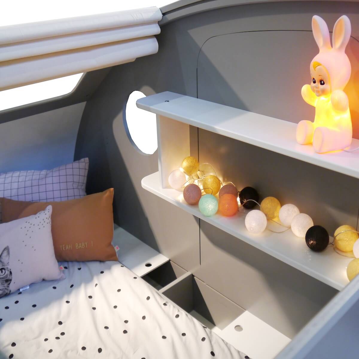 Lit 90x190cm CARAVANE Mathy by Bols gris orage