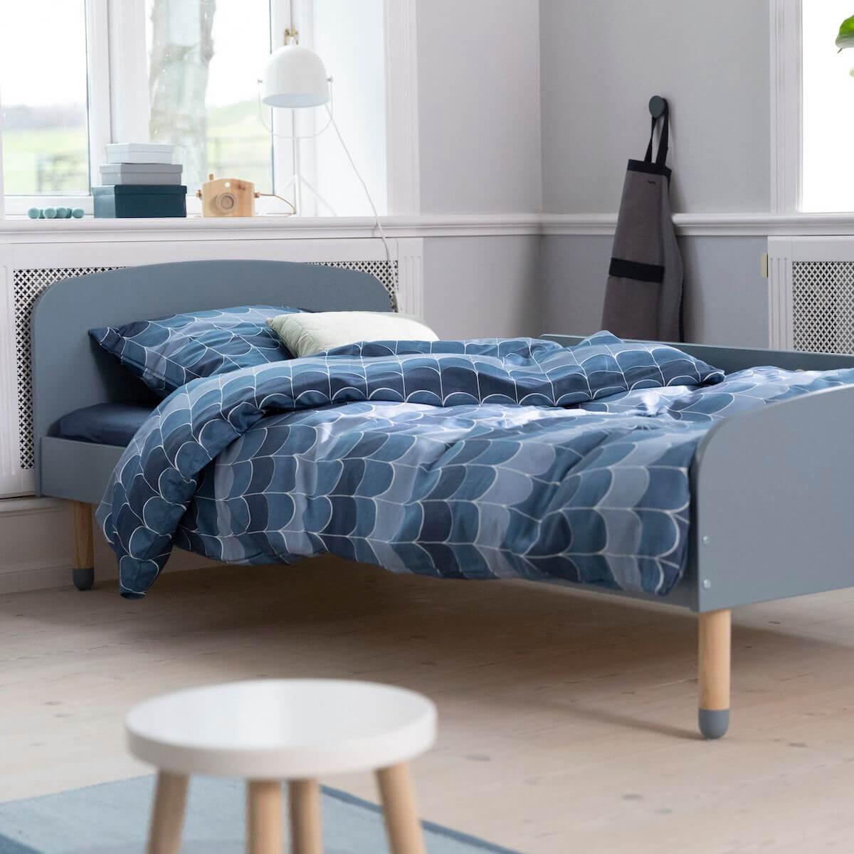 Lit 90x190cm DOTS Flexa bleu