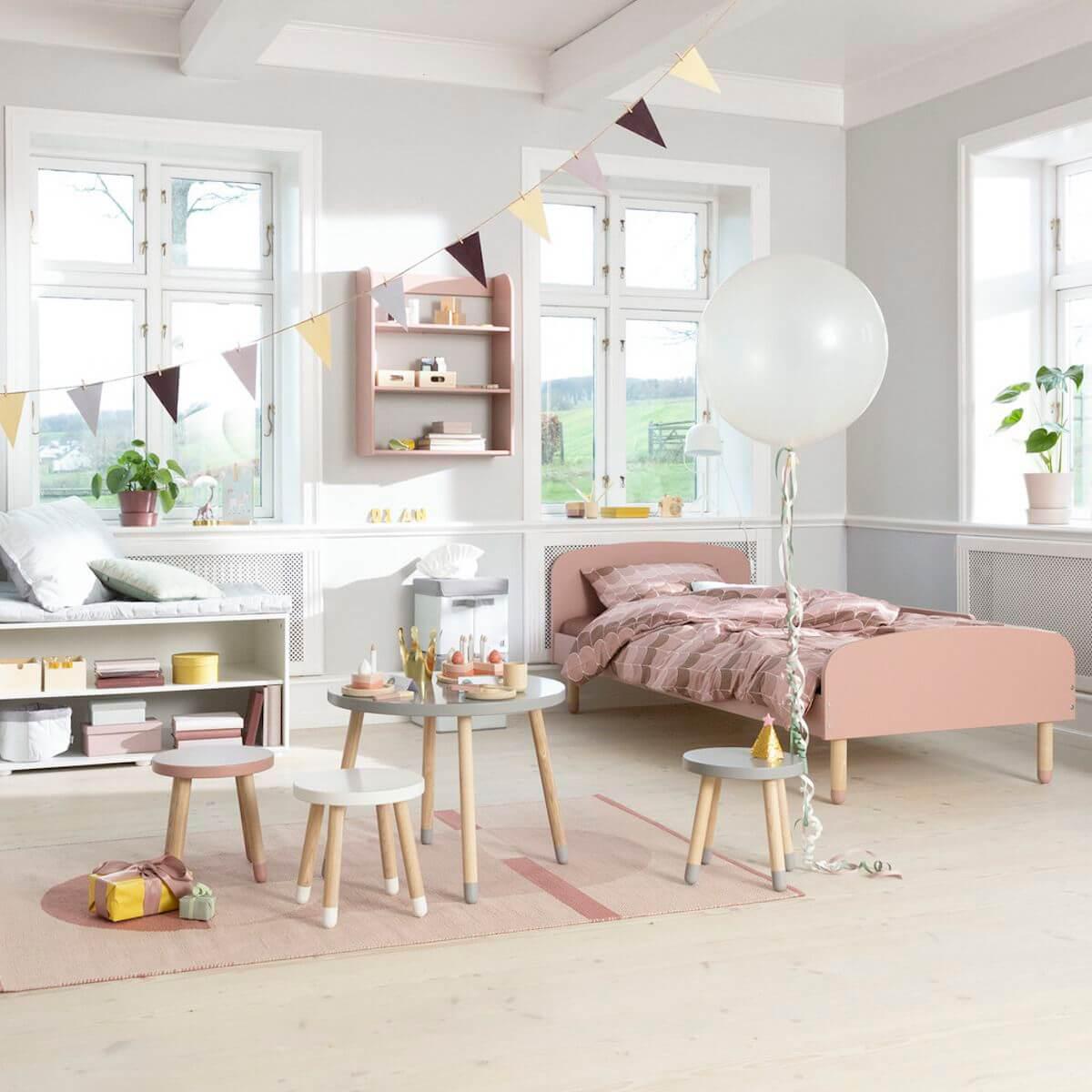 Lit 90x190cm DOTS Flexa rose