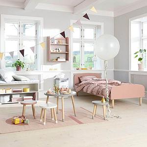 Lit 90x190cm DOTS Flexa rose