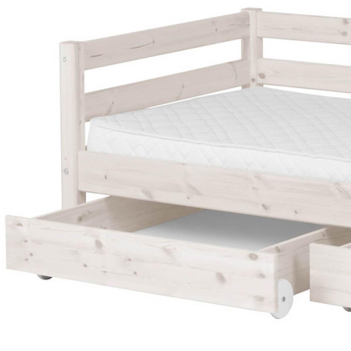 Lit 90x200cm 2 tiroirs CLASSIC Flexa