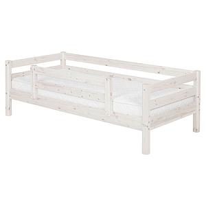 Lit 90x200cm barrière de sécurité centrée CLASSIC Flexa blanchi