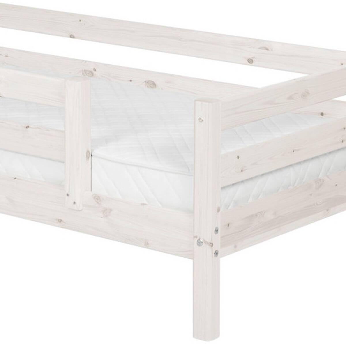 Lit 90x200cm barrière de sécurité CLASSIC Flexa blanchi