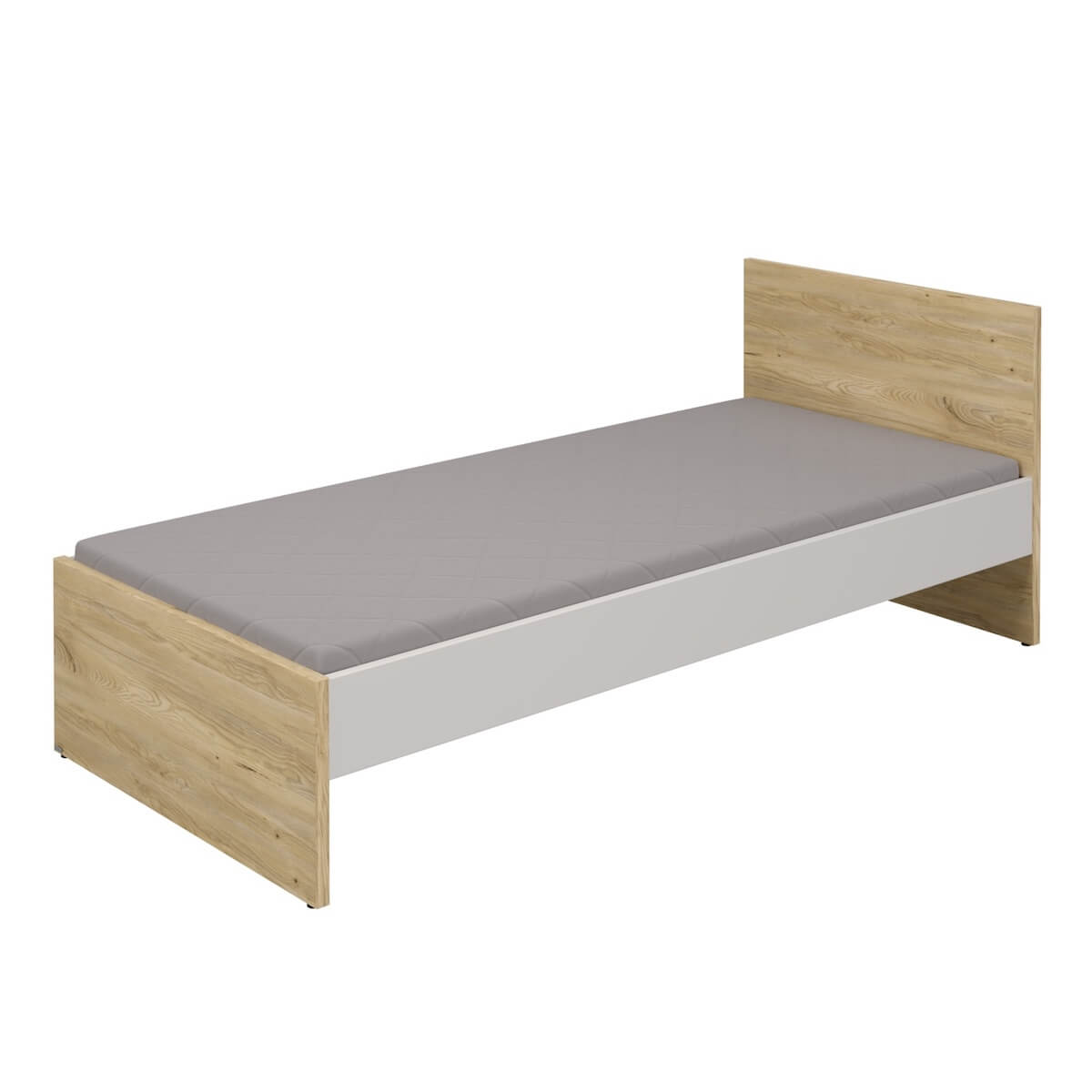 Lit 90x200cm BENNE Paidi Chêne Montana gris ardoise