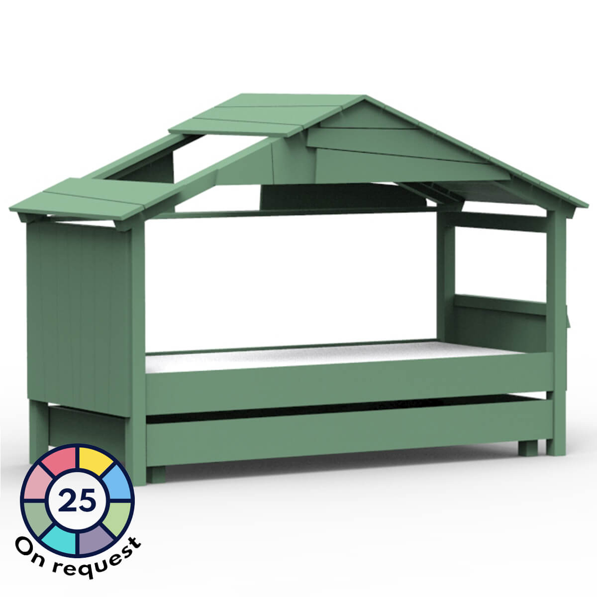 Lit 90x200cm CABANE STAR Mathy by Bols vert jungle