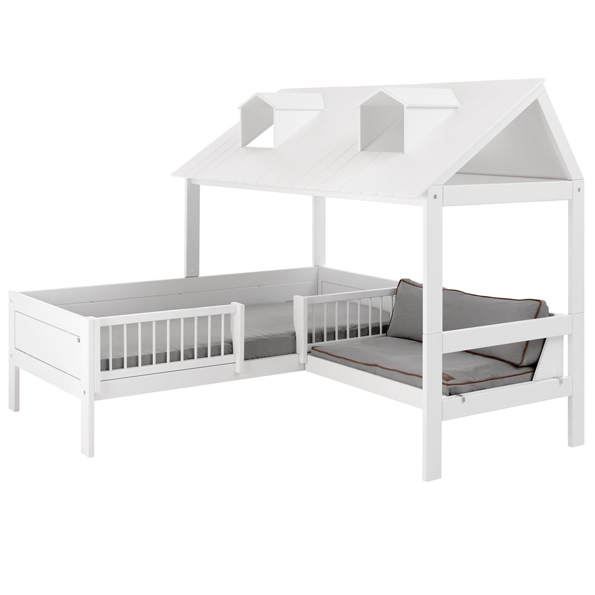 Lit 90x200cm coin canapé-sommier luxe BEACH HOUSE Lifetime blanc