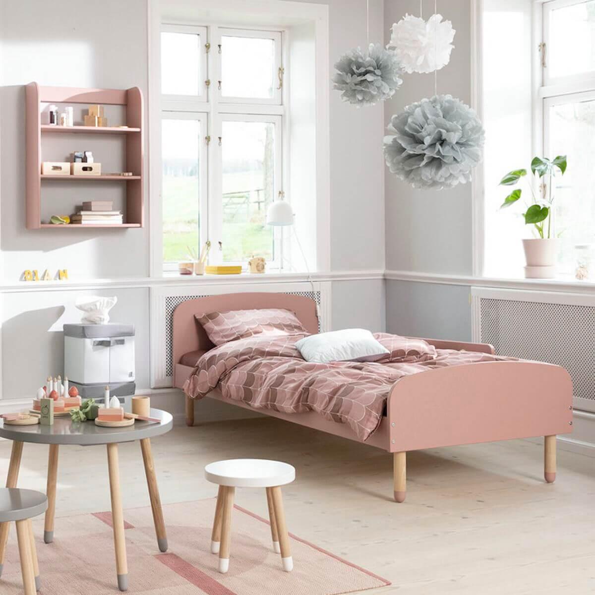 Lit 90x200cm DOTS Flexa rose