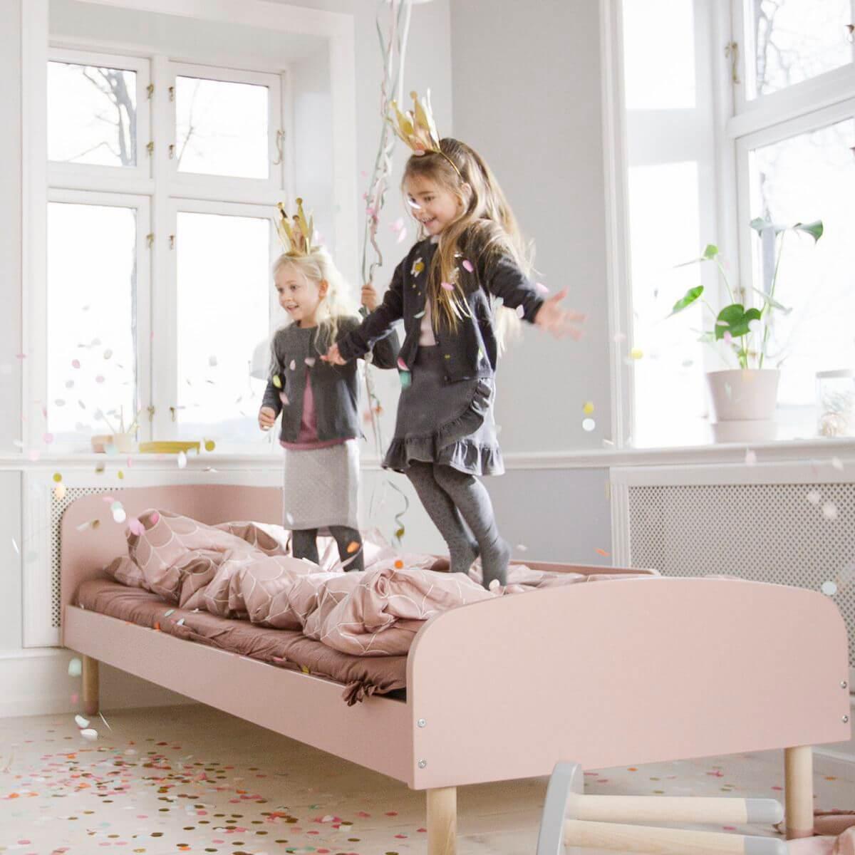 Lit 90x200cm DOTS Flexa rose