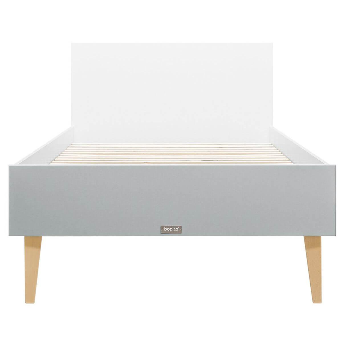 Lit 90x200cm EMMA Bopita blanc-gris