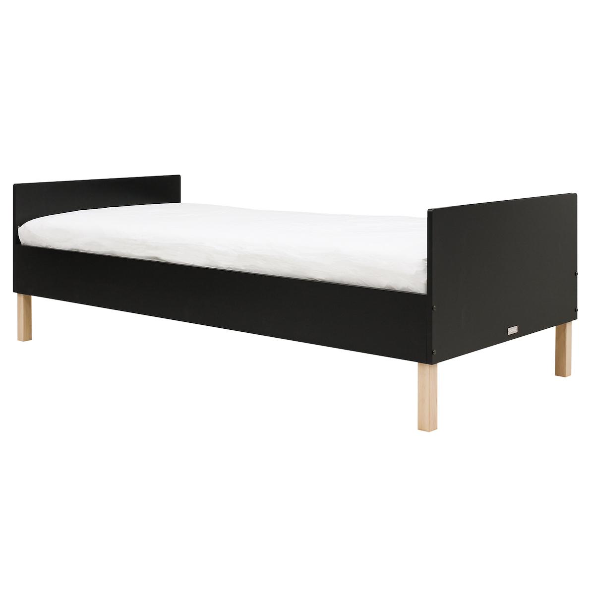 Lit 90x200cm FLORIS Bopita Noir Mat-Naturel