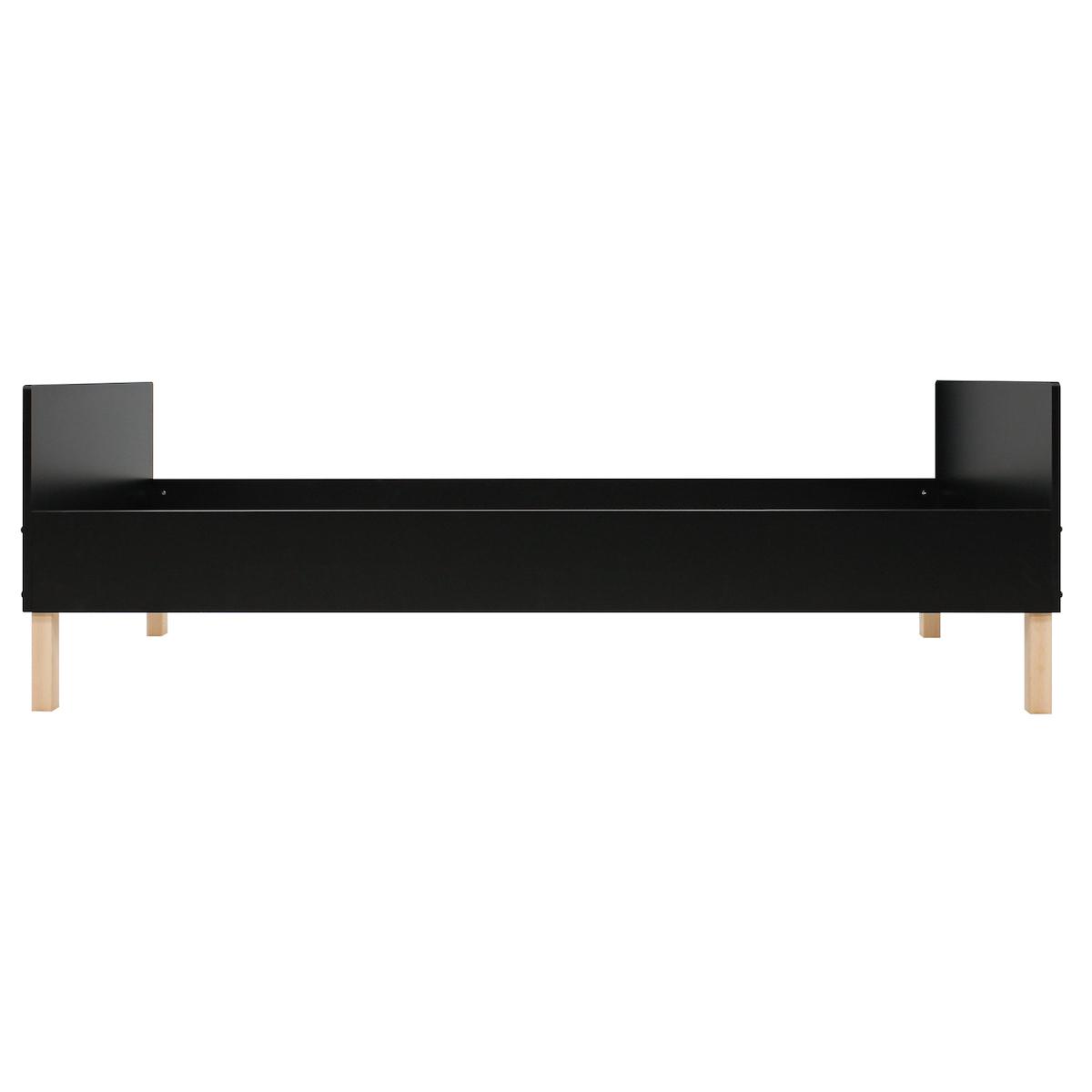 Lit 90x200cm FLORIS Bopita Noir Mat-Naturel