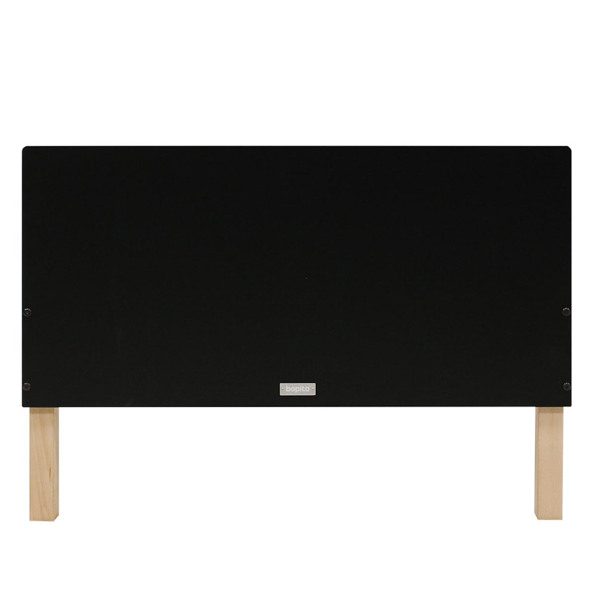 Lit 90x200cm FLORIS Bopita Noir Mat-Naturel