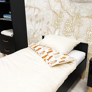 Lit 90x200cm FLORIS Bopita Noir Mat-Naturel