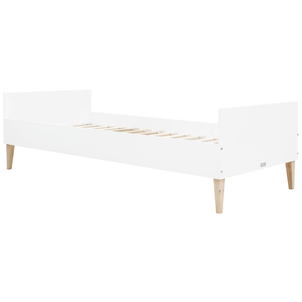 Lit 90x200cm INDY Bopita blanc-naturel