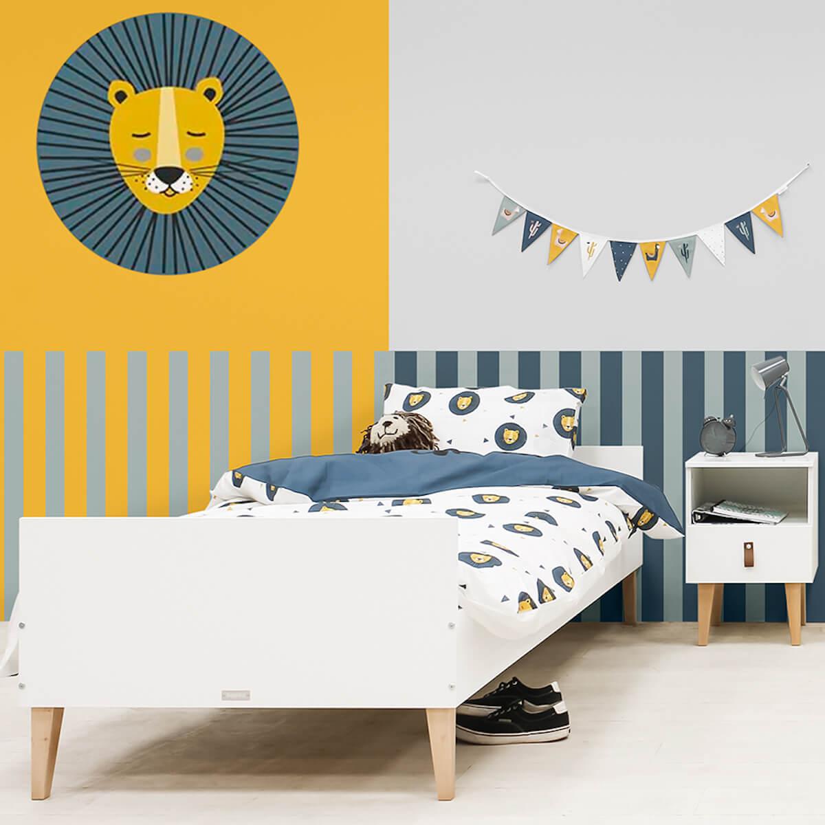 Lit 90x200cm INDY Bopita blanc-naturel