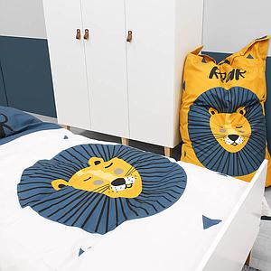 Lit 90x200cm INDY Bopita blanc-naturel