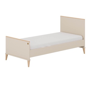 Lit 90x200cm MILA & BEN Paidi Beige cashmere-bois scandinave