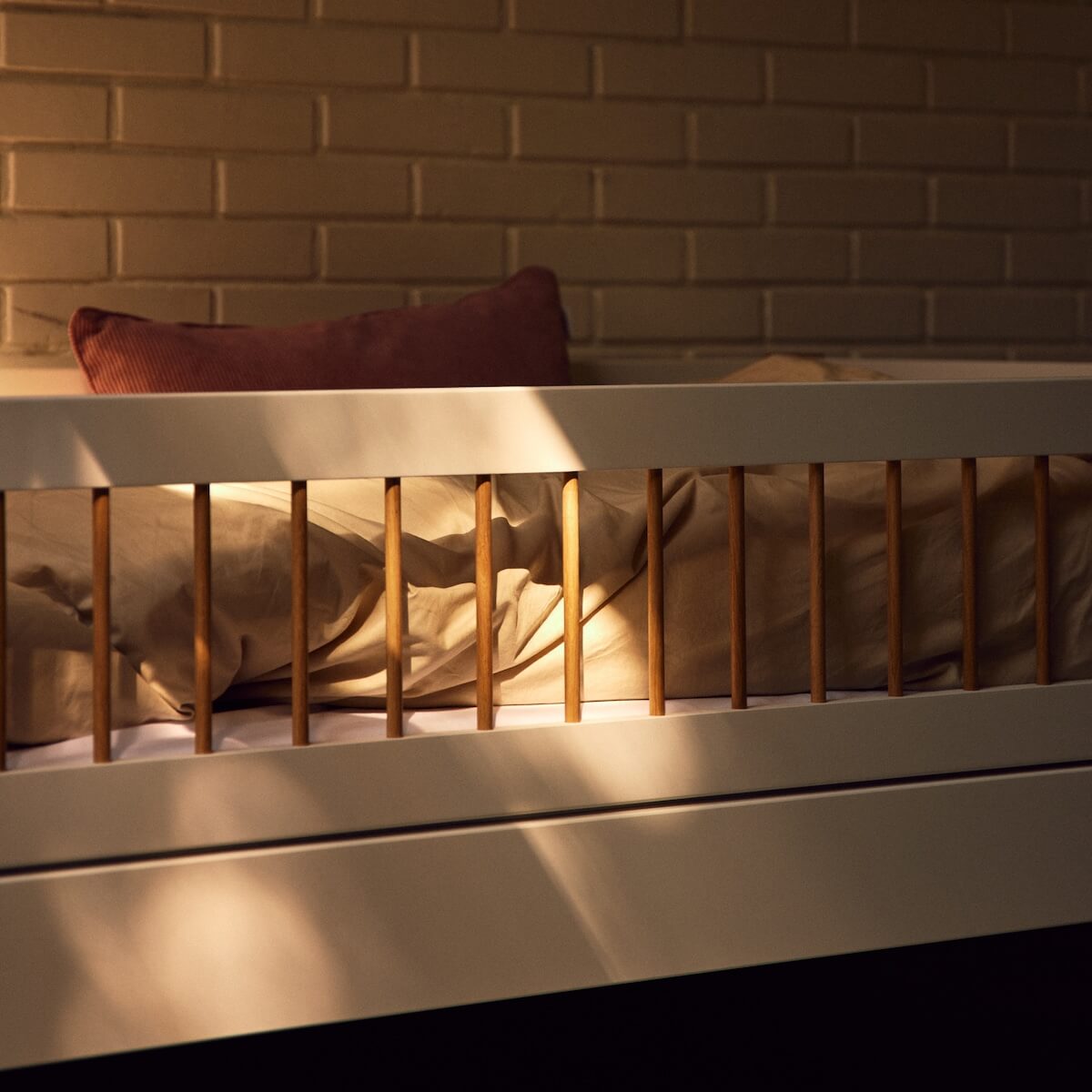 Lit 90x200cm NOR Flexa blanc oak