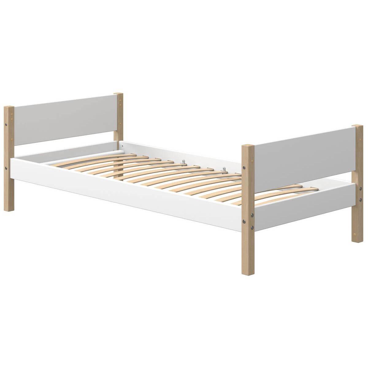 Lit 90x200cm NOR Flexa chêne-blanc