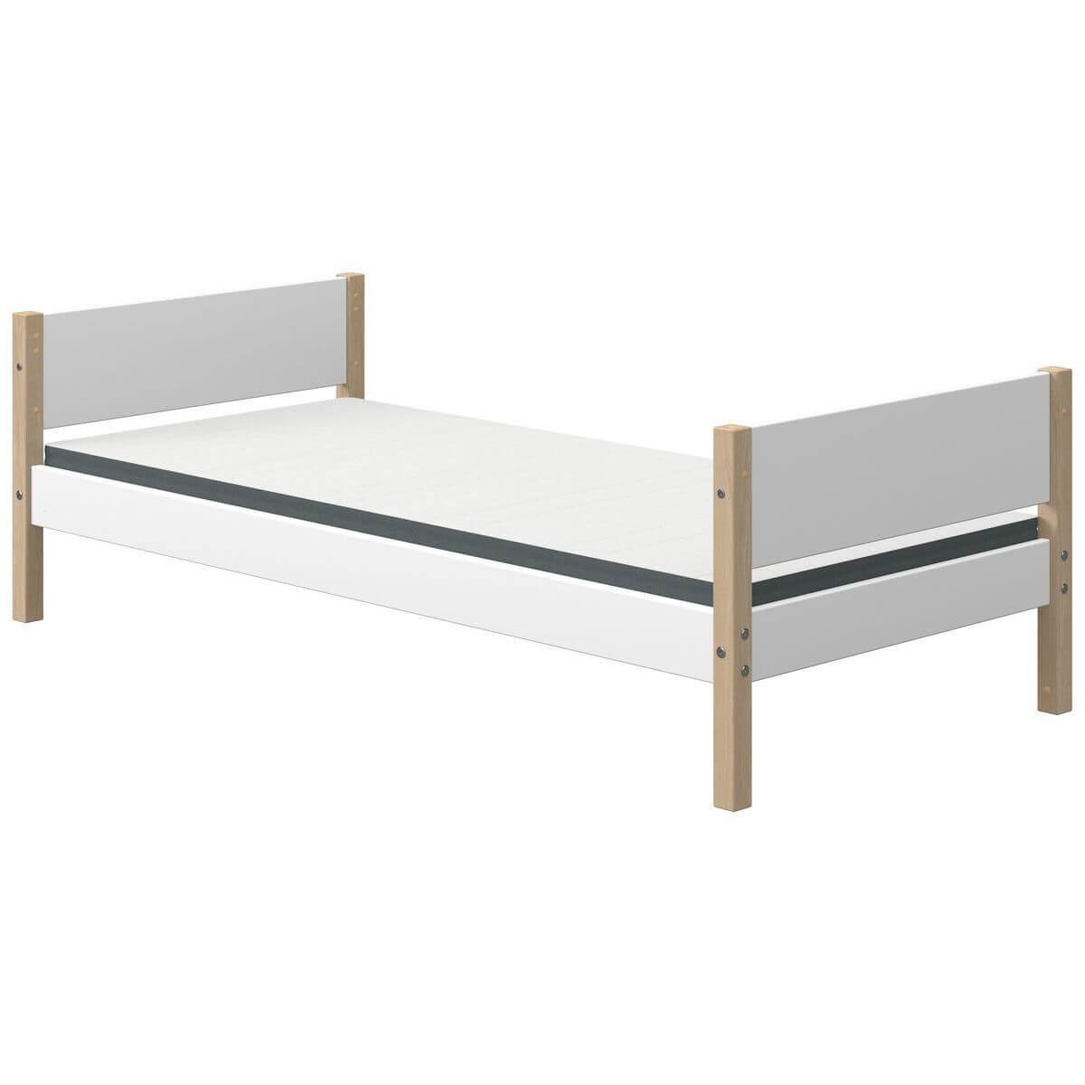 Lit 90x200cm NOR Flexa chêne-blanc