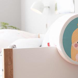 Lit 90x200cm NOR Flexa chêne-blanc