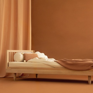 Lit 90x200cm PURE Nobodinoz chêne massif