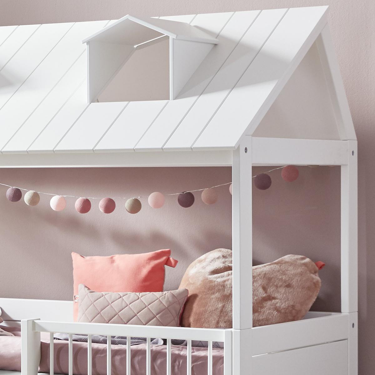 Lit 90x200cm-sommier luxe BEACH HOUSE Lifetime blanc