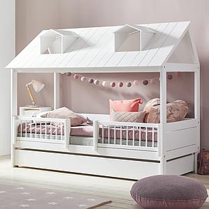Lit 90x200cm-sommier luxe BEACH HOUSE Lifetime blanc
