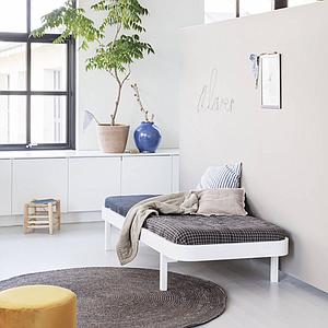 Lit 90x200cm WOOD LOUNGER Oliver Furniture blanc