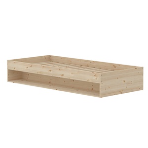Lit avec étagère 90x200cm GROW Flexa pine