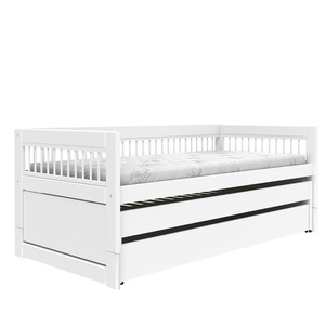 Lit avec lit d'appoint-tiroir 90x200cm BREEZE Lifetime blanc