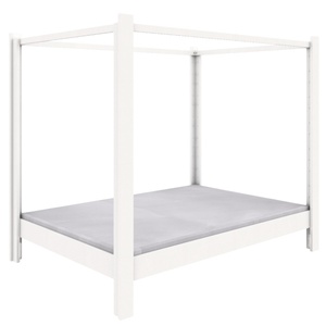 Lit baldaquin 140x200cm DESTYLE de Breuyn laqué blanc