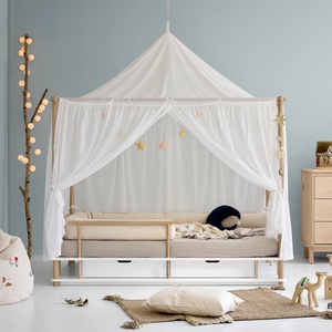 Lit baldaquin 90x180cm CAMP Oliver Furniture blanc-chêne