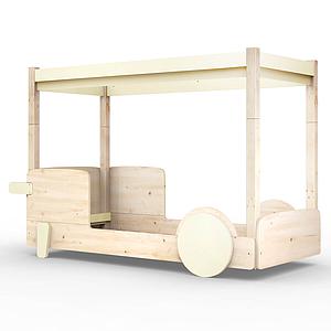 Lit baldaquin 90x190cm DISCOVERY Mathy by Bols beige ivoire