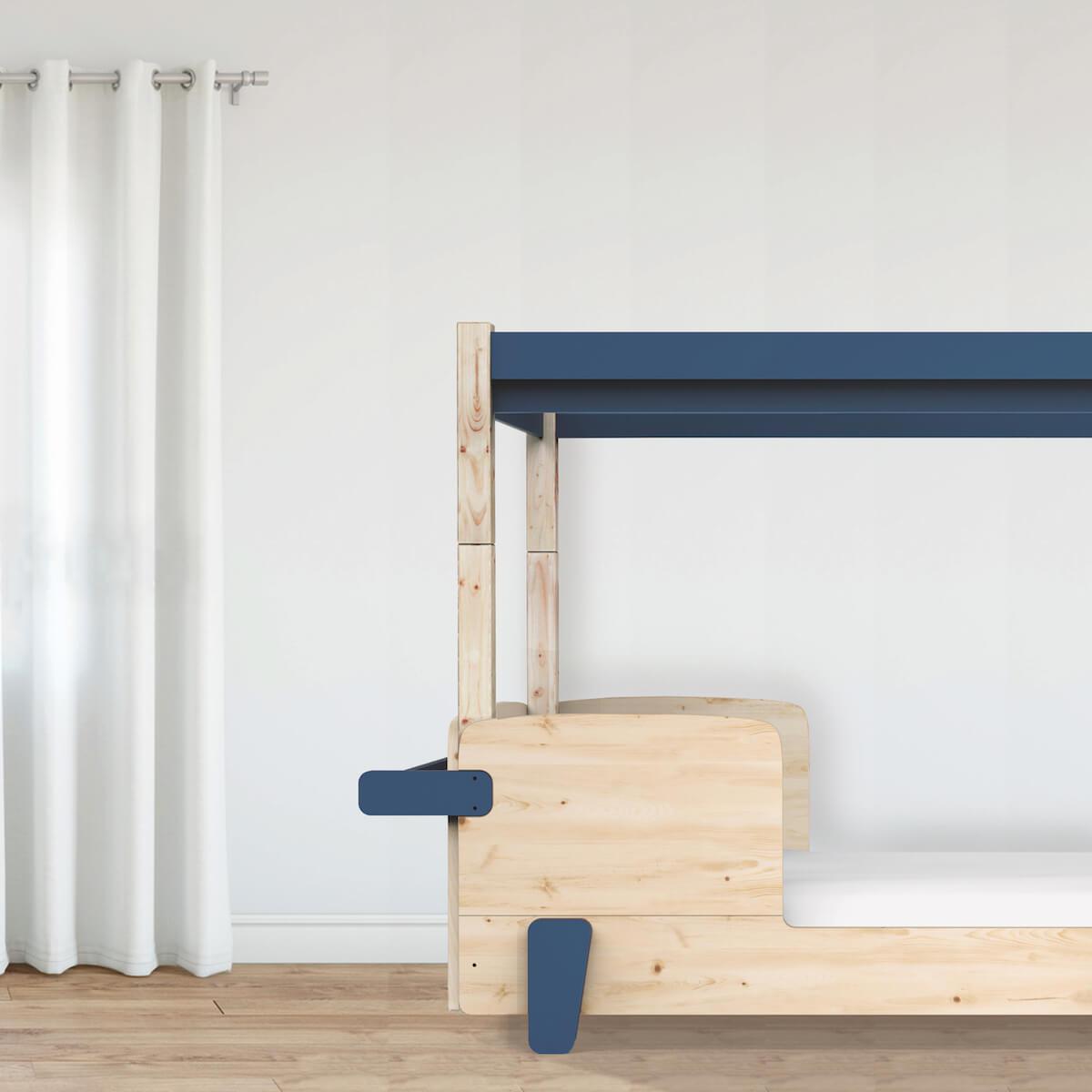 Lit baldaquin 90x190cm DISCOVERY Mathy by Bols bleu atlantic