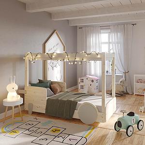 Lit baldaquin 90x190cm DISCOVERY Mathy by Bols greige