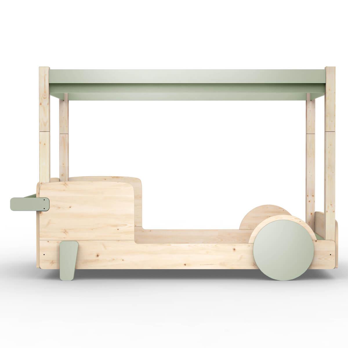 Lit baldaquin 90x190cm DISCOVERY Mathy by Bols gris mousse