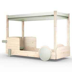 Lit baldaquin 90x190cm DISCOVERY Mathy by Bols gris mousse