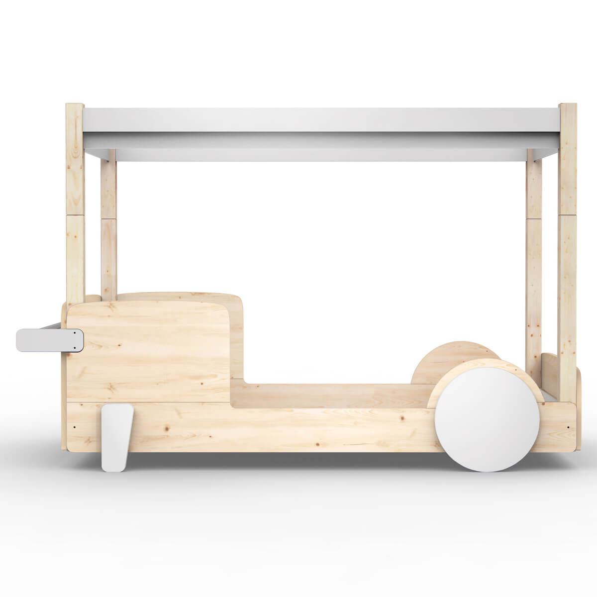 Lit baldaquin 90x190cm DISCOVERY Mathy by Bols gris perle