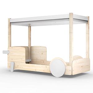 Lit baldaquin 90x190cm DISCOVERY Mathy by Bols gris perle