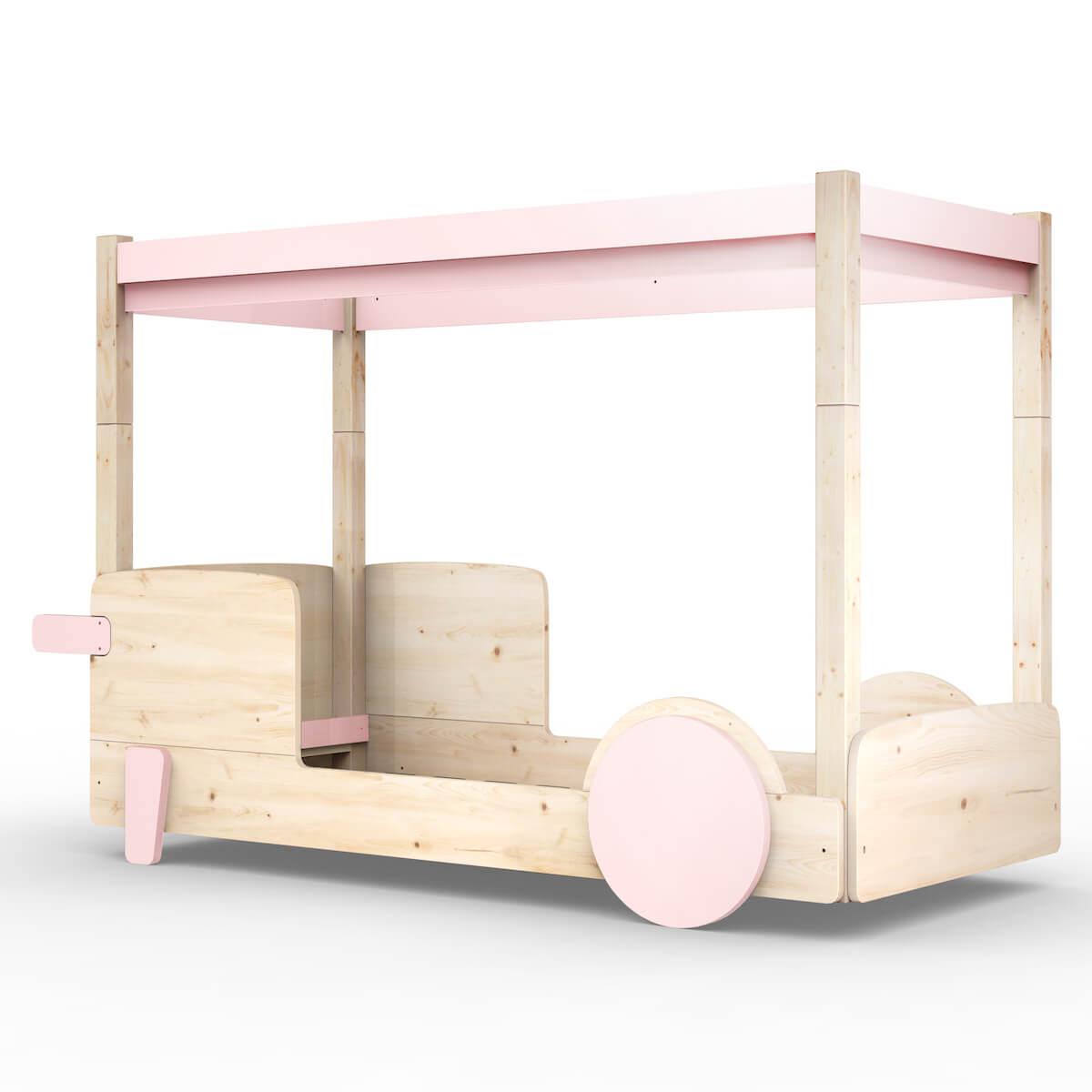 Lit baldaquin 90x190cm DISCOVERY Mathy by Bols rose poudré