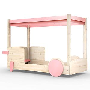 Lit baldaquin 90x190cm DISCOVERY Mathy by Bols rose très clair