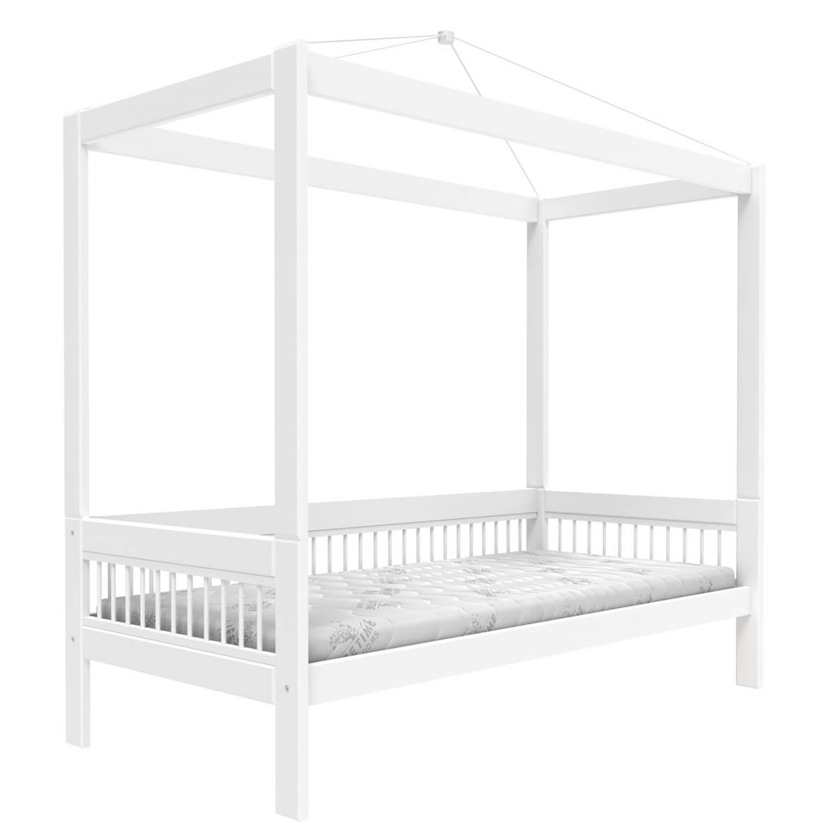 Lit baldaquin 90x200cm BREEZE Lifetime blanc
