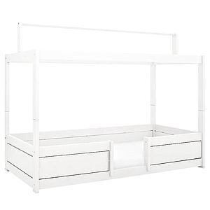 Lit baldaquin évolutif 90x200cm 4 EN 1sommier LUXE Lifetime blanc