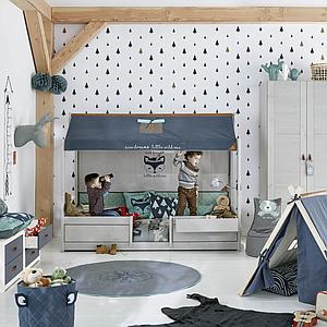 Lit baldaquin évolutif 90x200cm 4 EN 1sommier LUXE Lifetime blanc