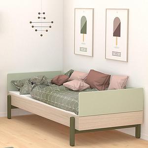 Lit banquette 120x200cm POPSICLE Flexa chêne-cherry