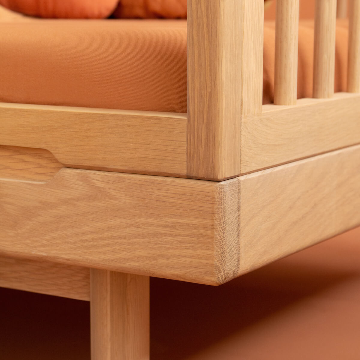Lit banquette 70x140cm PURE Nobodinoz chêne massif
