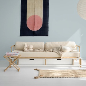 Lit banquette 90x180cm CAMP Oliver Furniture blanc-chêne